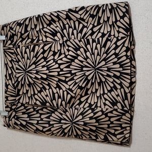 TALBOTS Printed Pencil Plus size Skirt 14 Brown